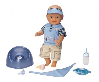 811-221 Кукла мальчик baby born Покорми меня, 43 см