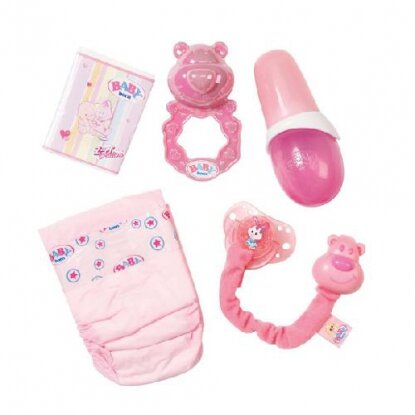 817-698 Игрушка BABY born Памперсы, питание, соска, бутылочка, погремушка
