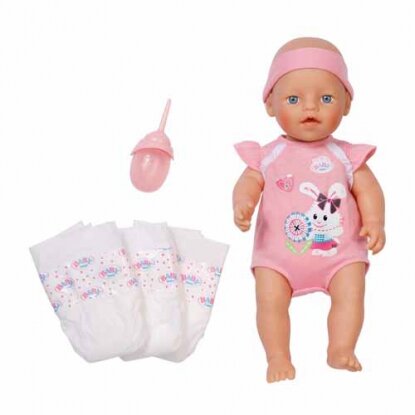 818-732 Игрушка BABY born Кукла с памперсами и бутылочкой, 32 см, кор.